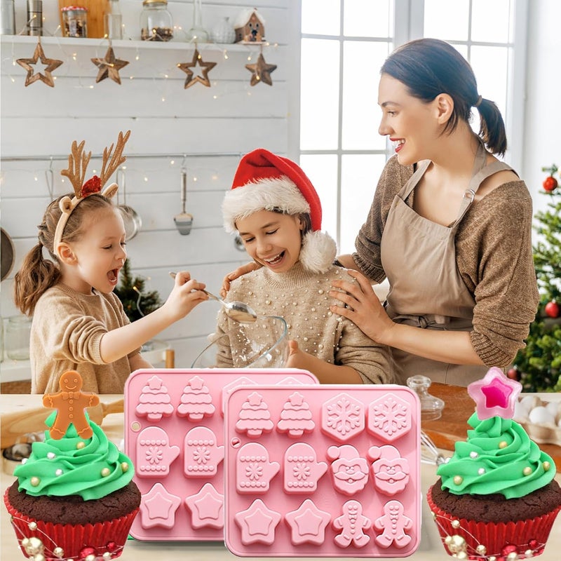 Copzievkae Christmas Silicone Chocolate Molds - Image 3
